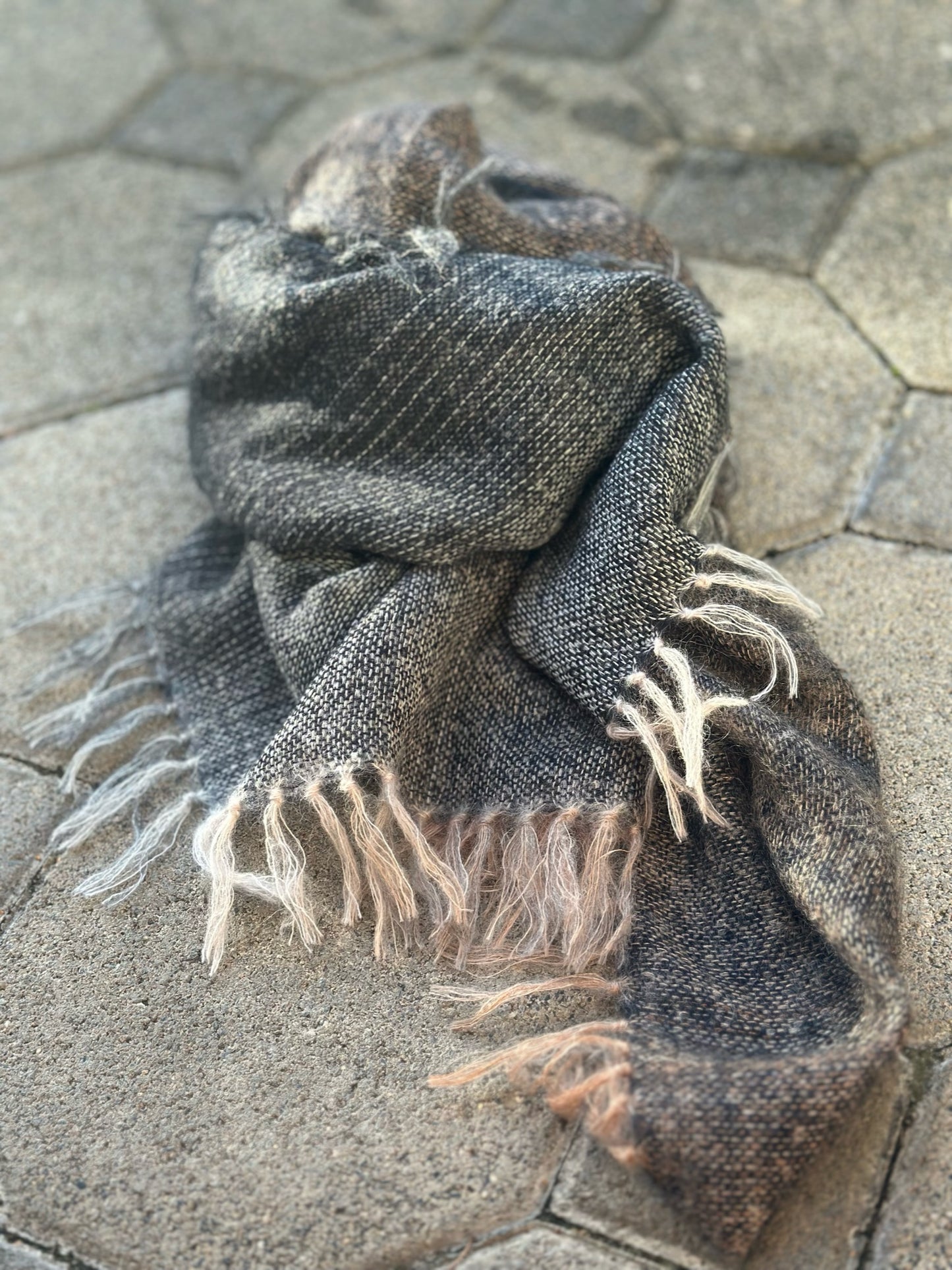 Woven-schwarz/blau-beige/grau