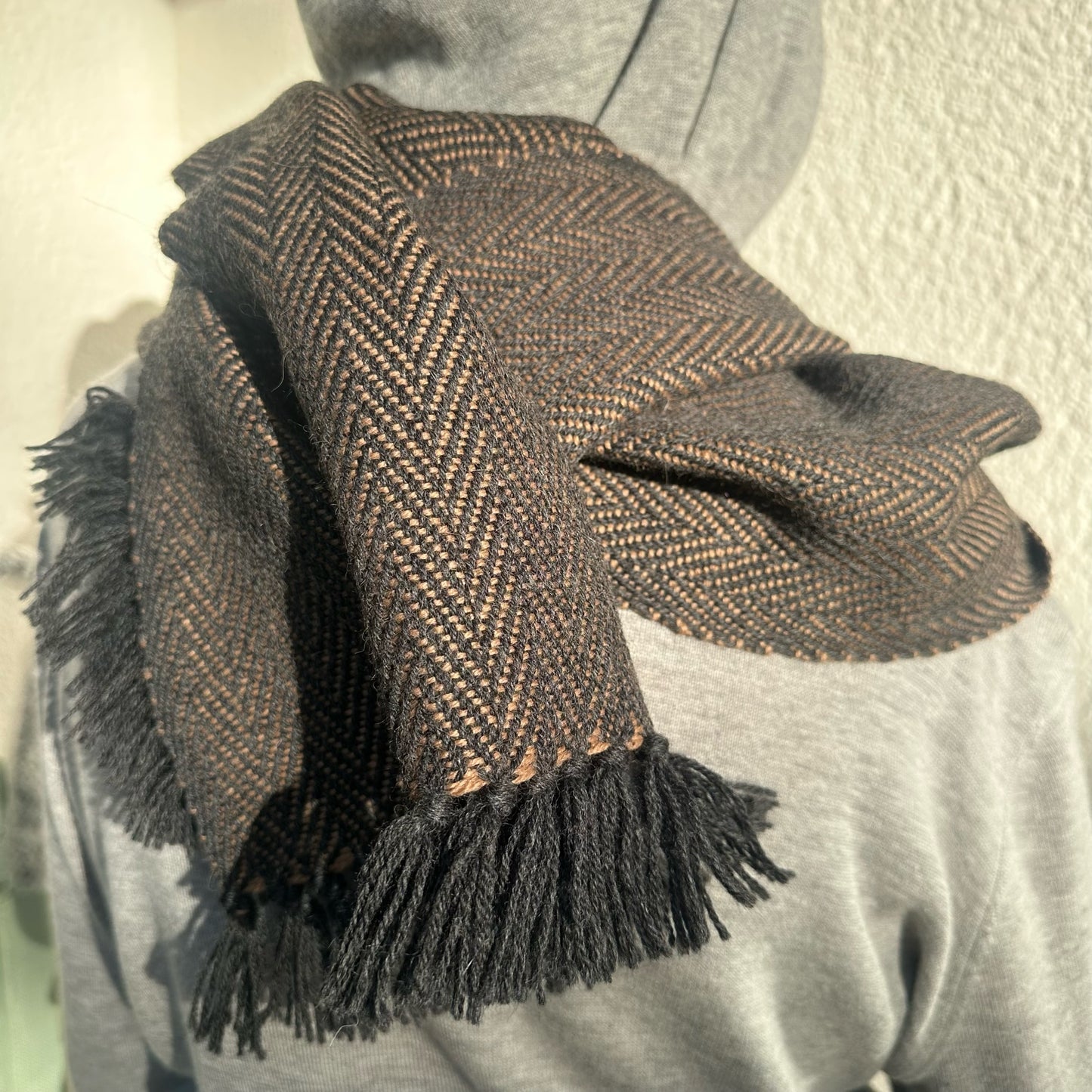 Fischgrät-braun/schwarz