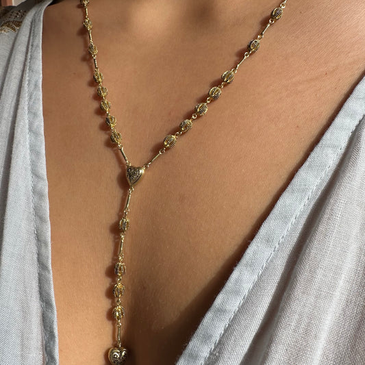 Rosary Hearts Necklace – Marie Laure Chamorel